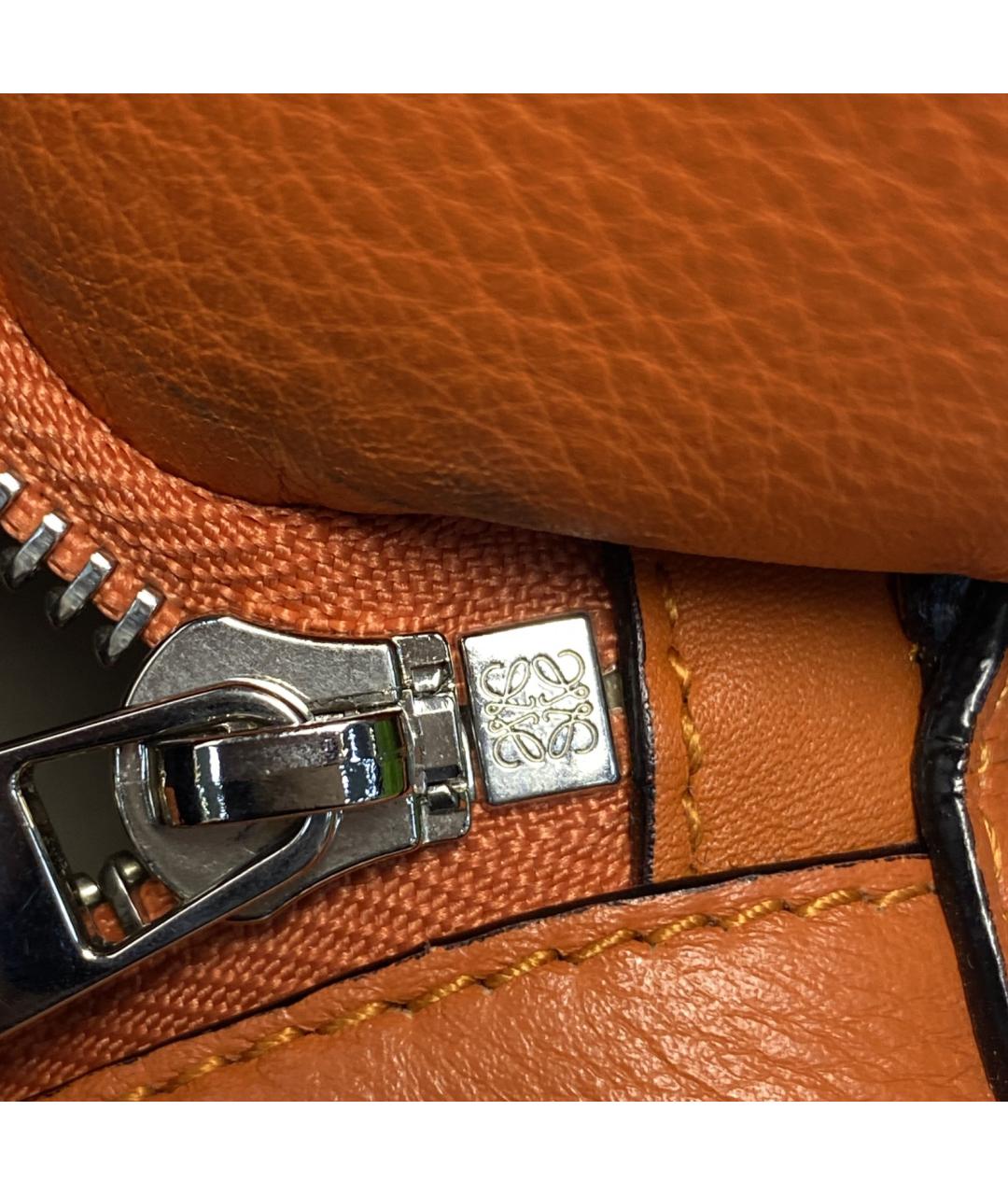 LOEWE Оранжевая кожаная сумка через плечо, фото 9