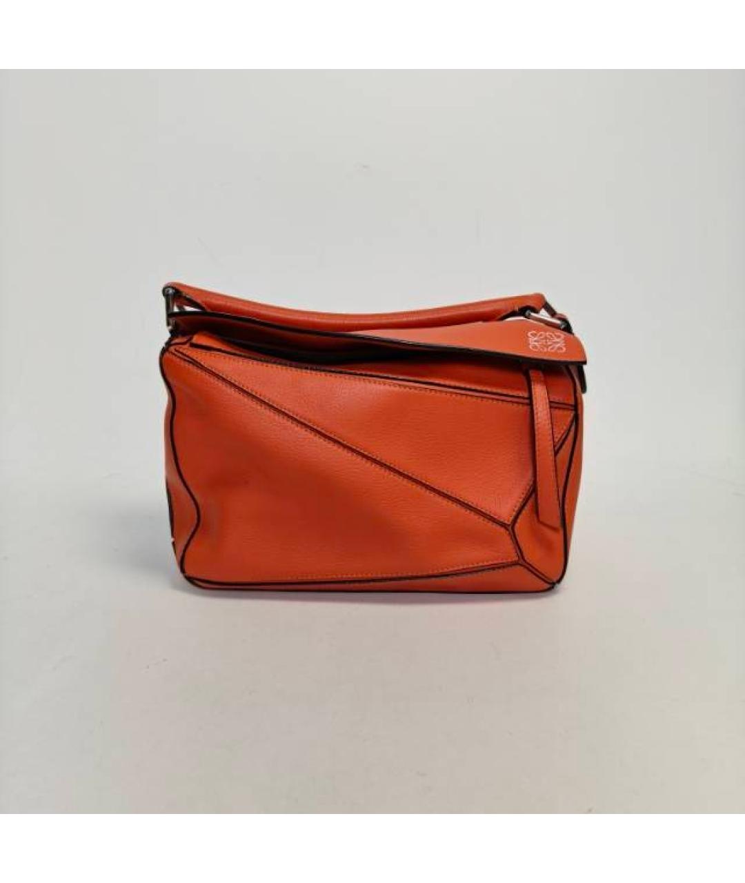 LOEWE Оранжевая кожаная сумка через плечо, фото 8