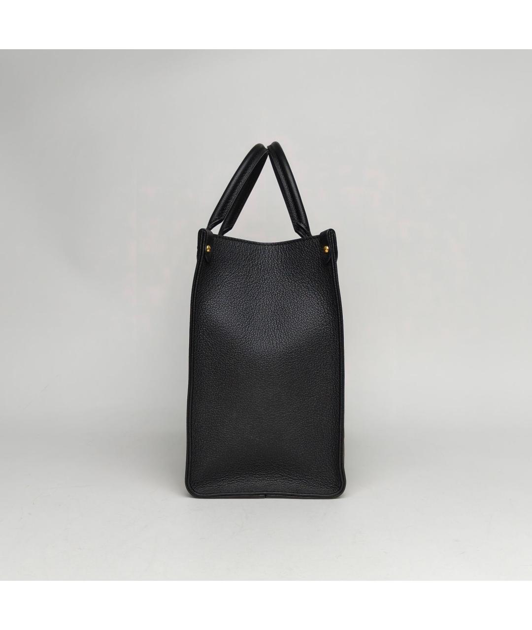 LOUIS VUITTON Черная кожаная сумка через плечо, фото 3