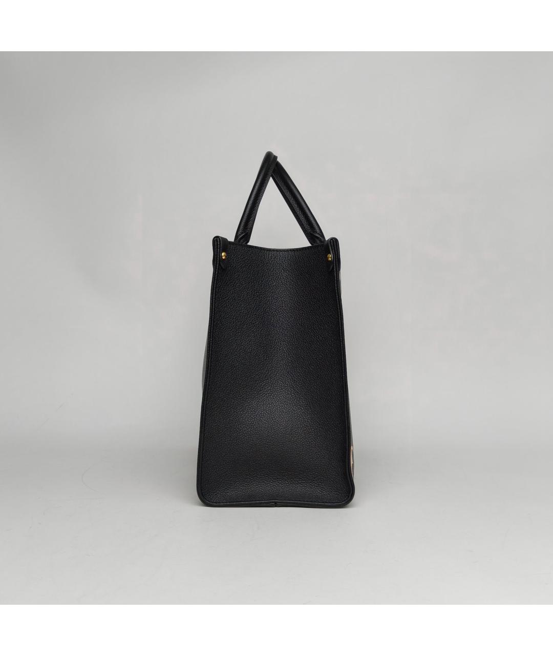 LOUIS VUITTON Черная кожаная сумка через плечо, фото 5