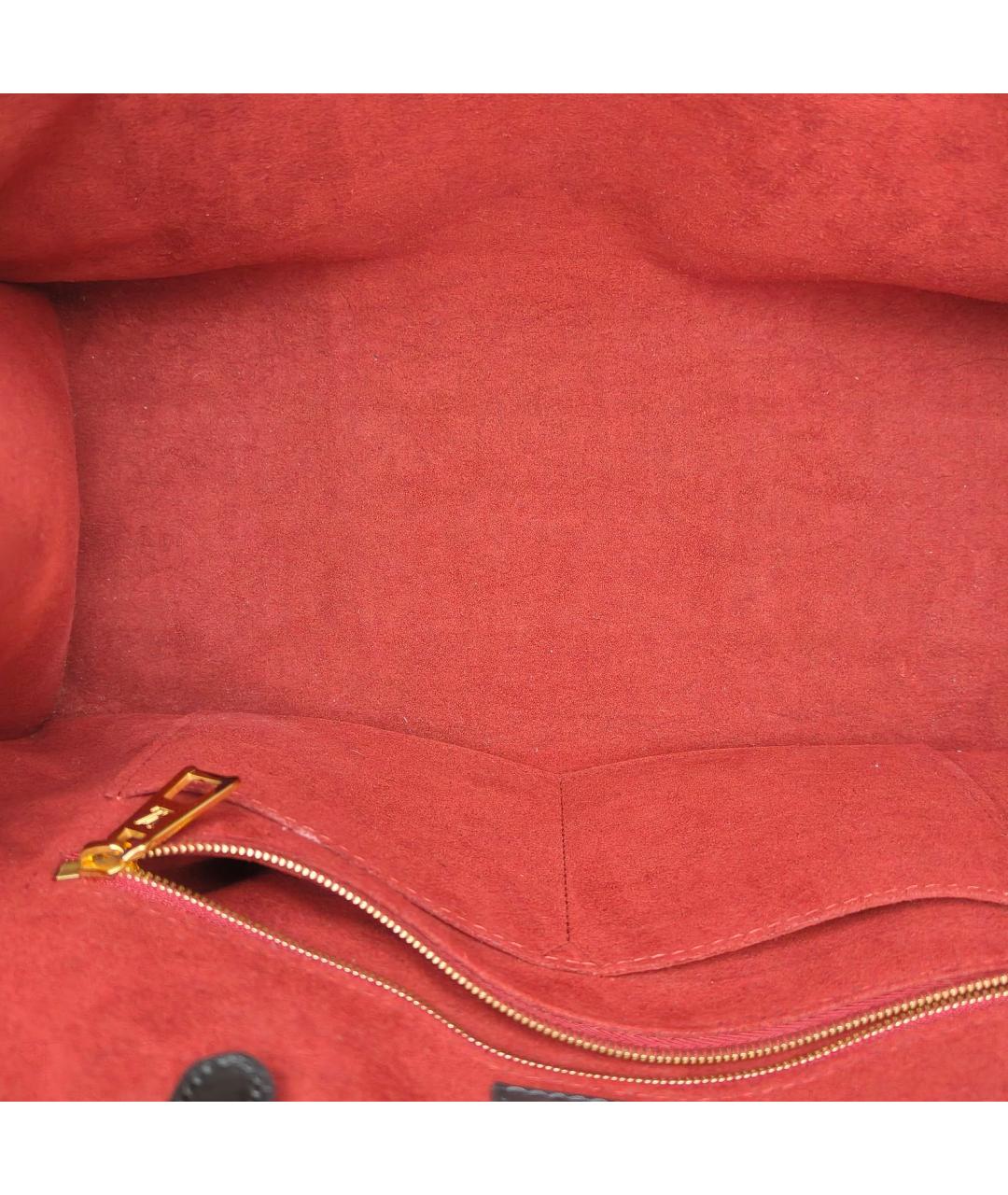 LOUIS VUITTON Черная кожаная сумка через плечо, фото 9