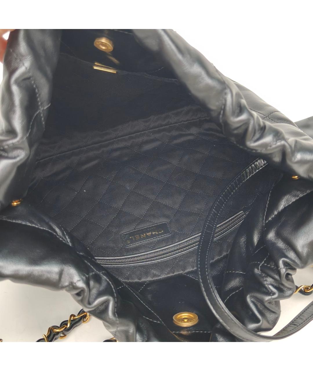 CHANEL Черная кожаная сумка через плечо, фото 9