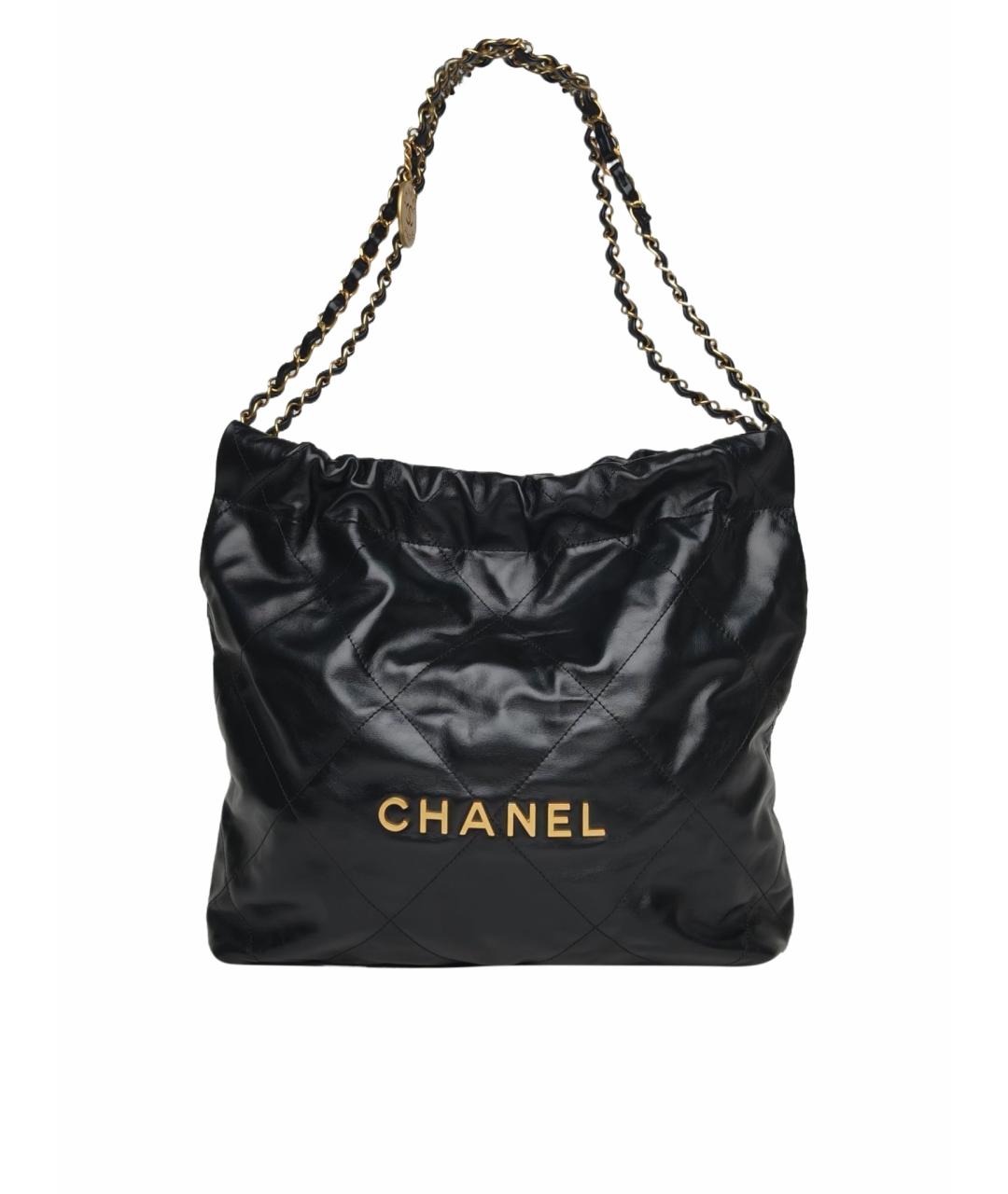 CHANEL Черная кожаная сумка через плечо, фото 1