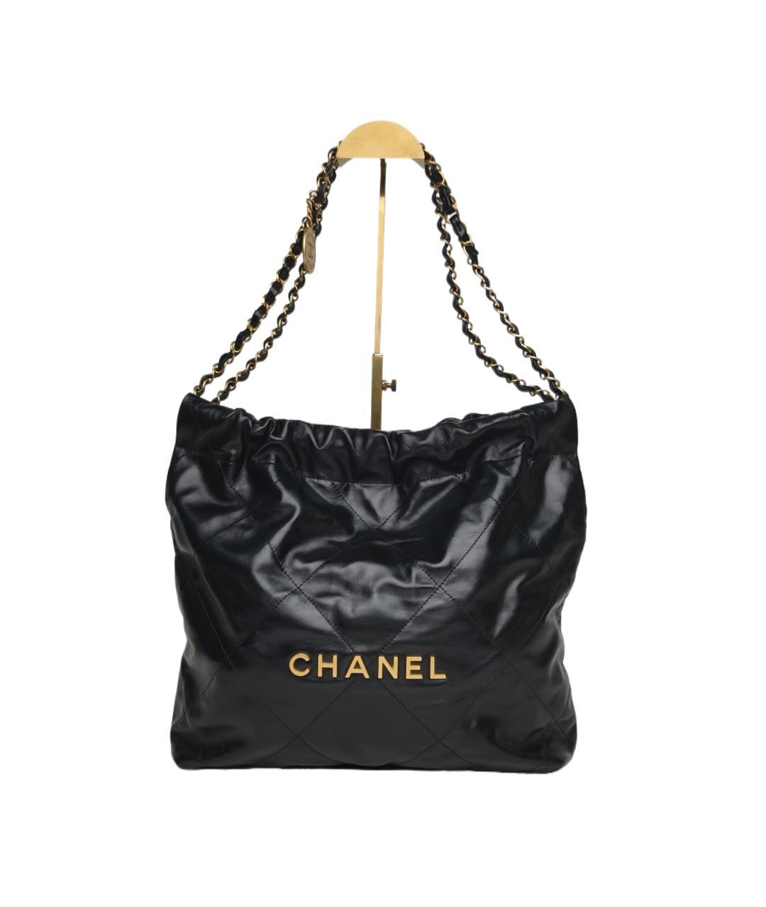 CHANEL Черная кожаная сумка через плечо, фото 10