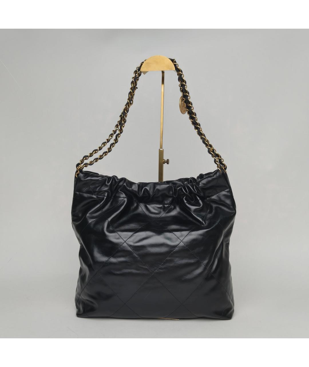 CHANEL Черная кожаная сумка через плечо, фото 4