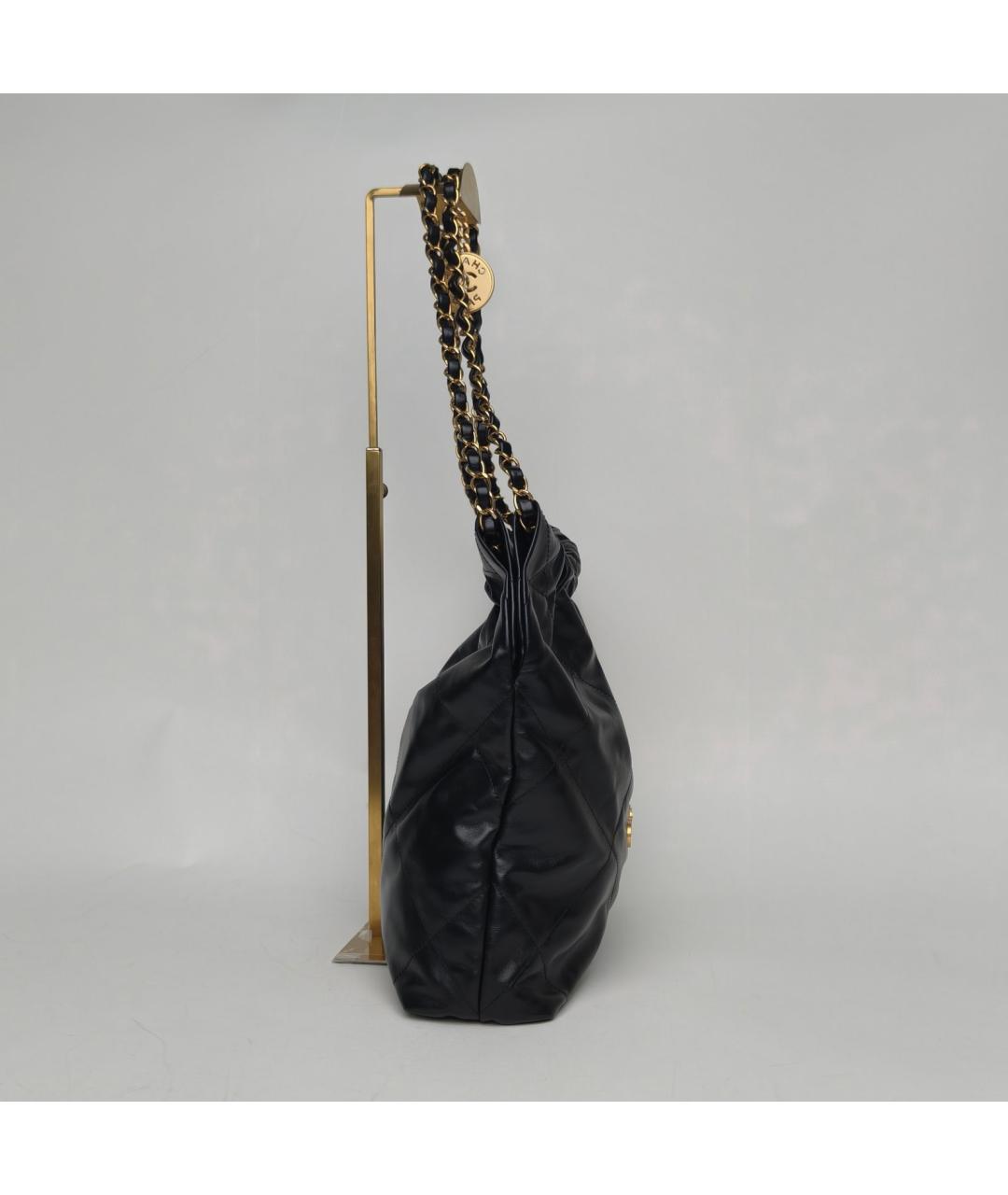 CHANEL Черная кожаная сумка через плечо, фото 5