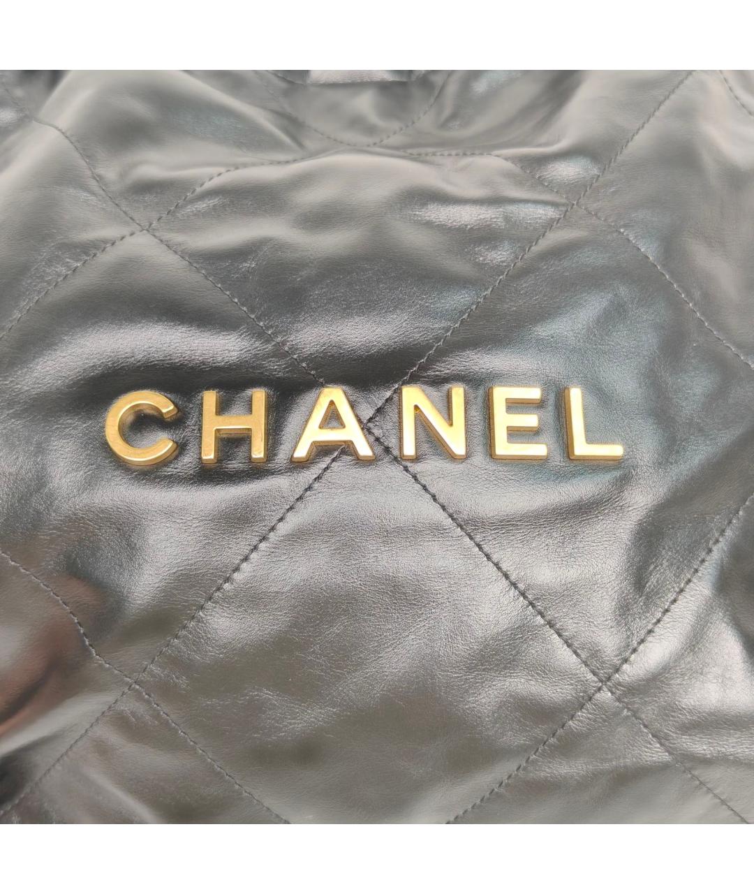 CHANEL Черная кожаная сумка через плечо, фото 7