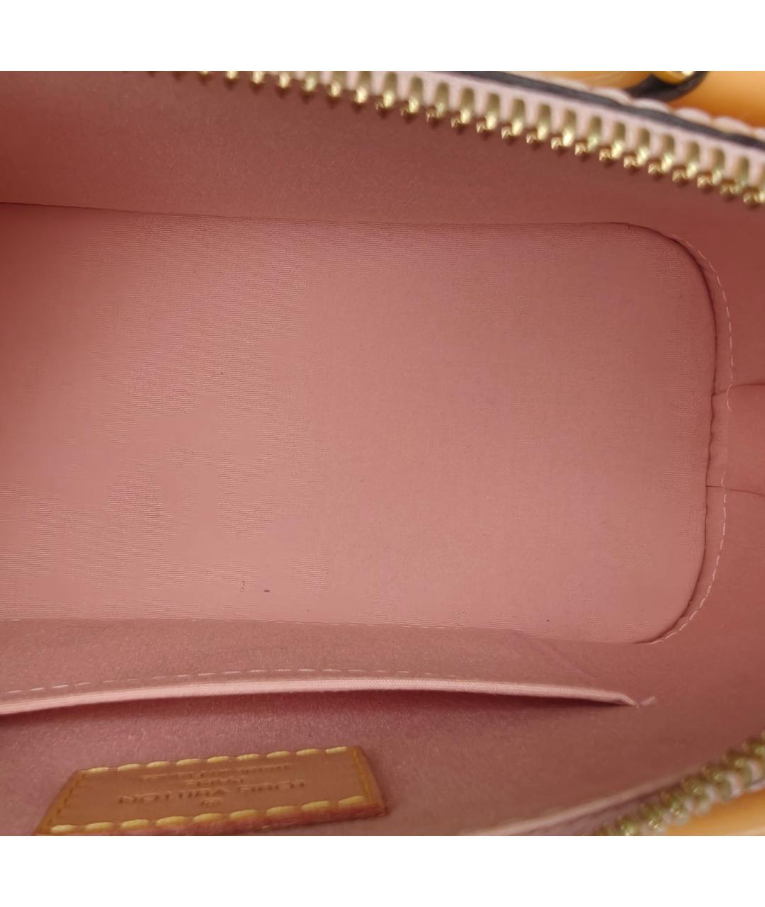 LOUIS VUITTON Бежевая сумка с короткими ручками из лакированной кожи, фото 8