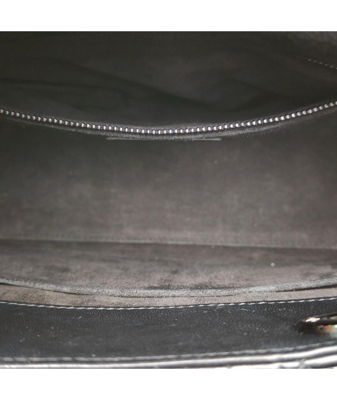 CHRISTIAN DIOR Черная кожаная сумка через плечо, фото 7