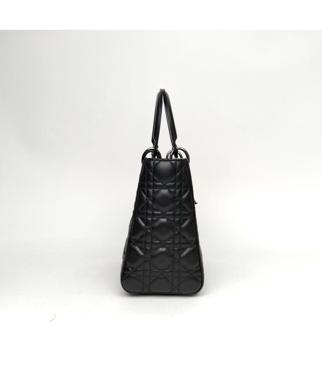 CHRISTIAN DIOR Черная кожаная сумка через плечо, фото 2