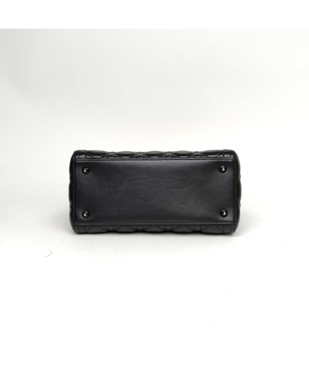 CHRISTIAN DIOR Черная кожаная сумка через плечо, фото 5