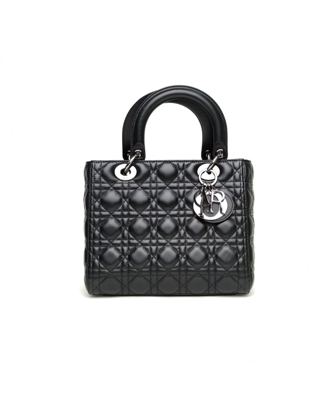 CHRISTIAN DIOR Черная кожаная сумка через плечо, фото 9