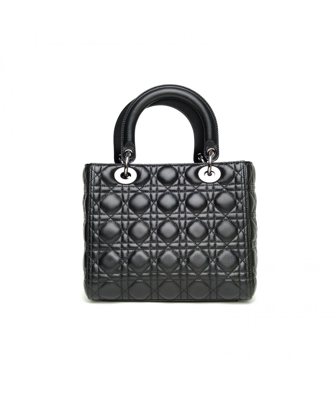 CHRISTIAN DIOR Черная кожаная сумка через плечо, фото 3