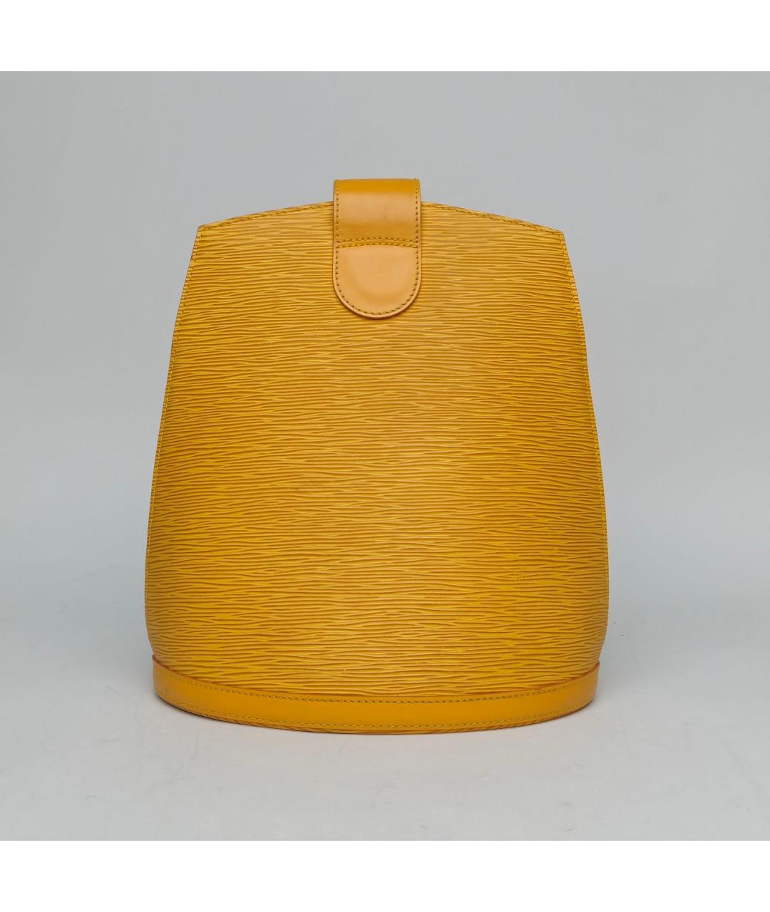 LOUIS VUITTON Желтая кожаная сумка через плечо, фото 4