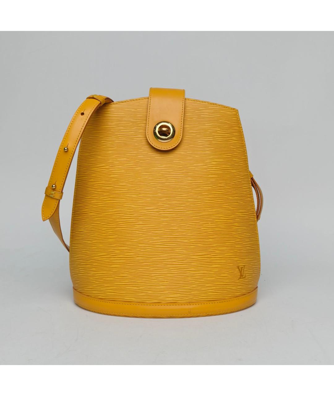 LOUIS VUITTON Желтая кожаная сумка через плечо, фото 9