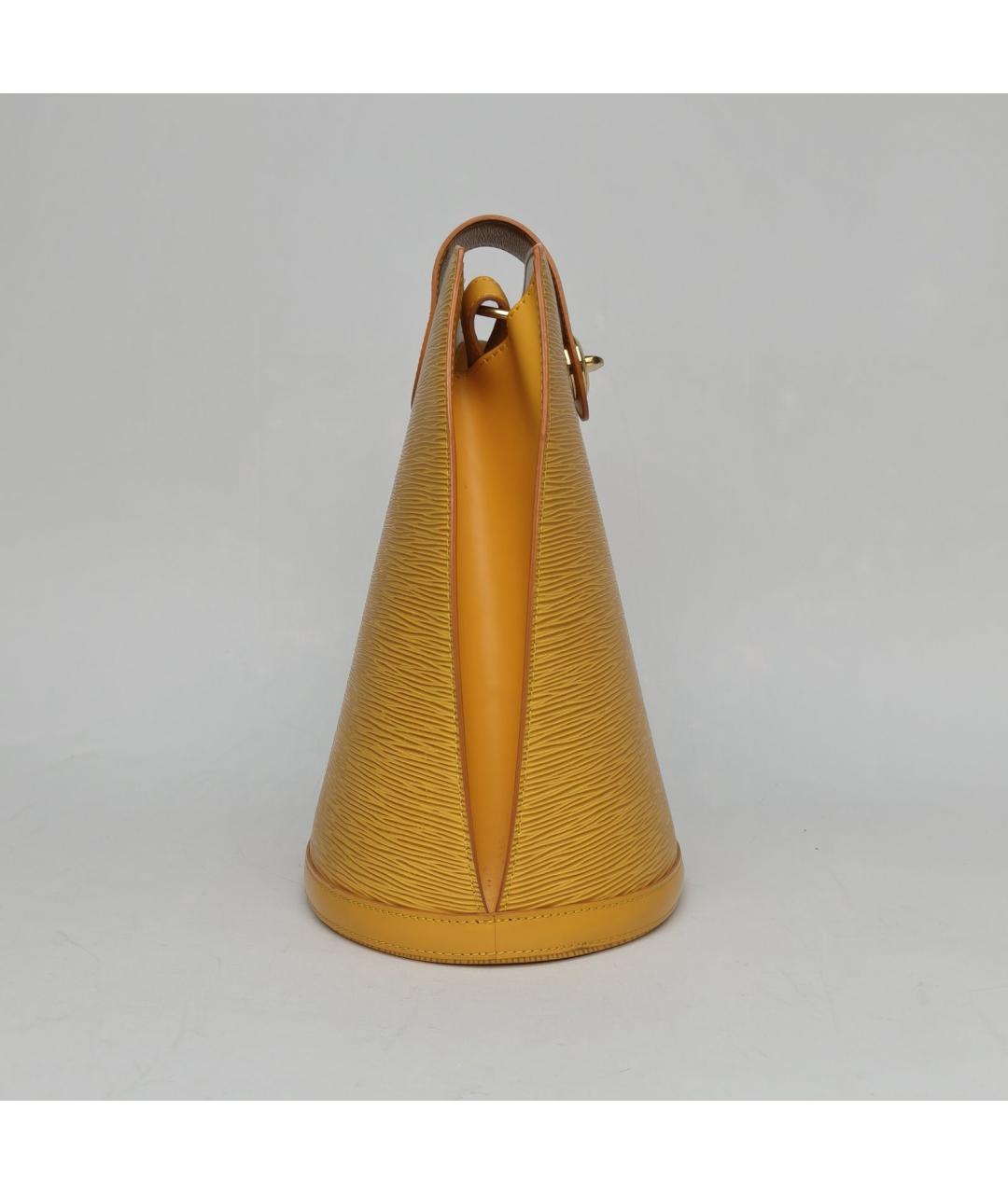 LOUIS VUITTON Желтая кожаная сумка через плечо, фото 5