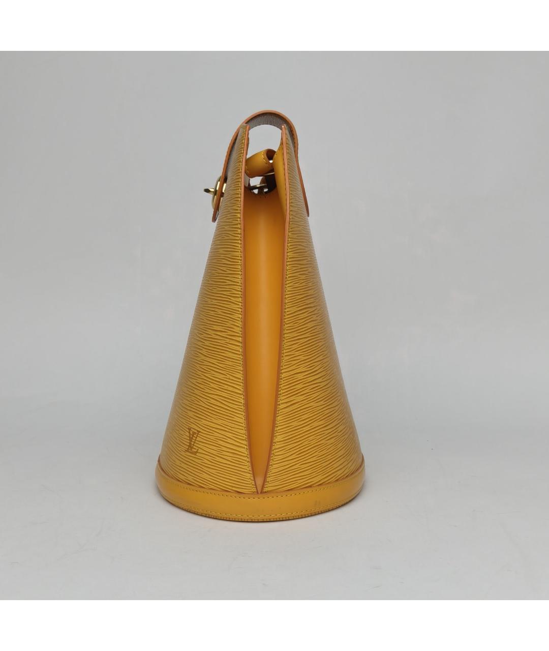 LOUIS VUITTON Желтая кожаная сумка через плечо, фото 3