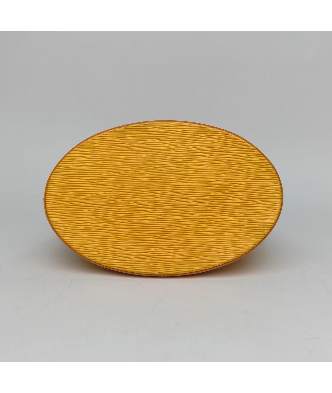 LOUIS VUITTON Желтая кожаная сумка через плечо, фото 6