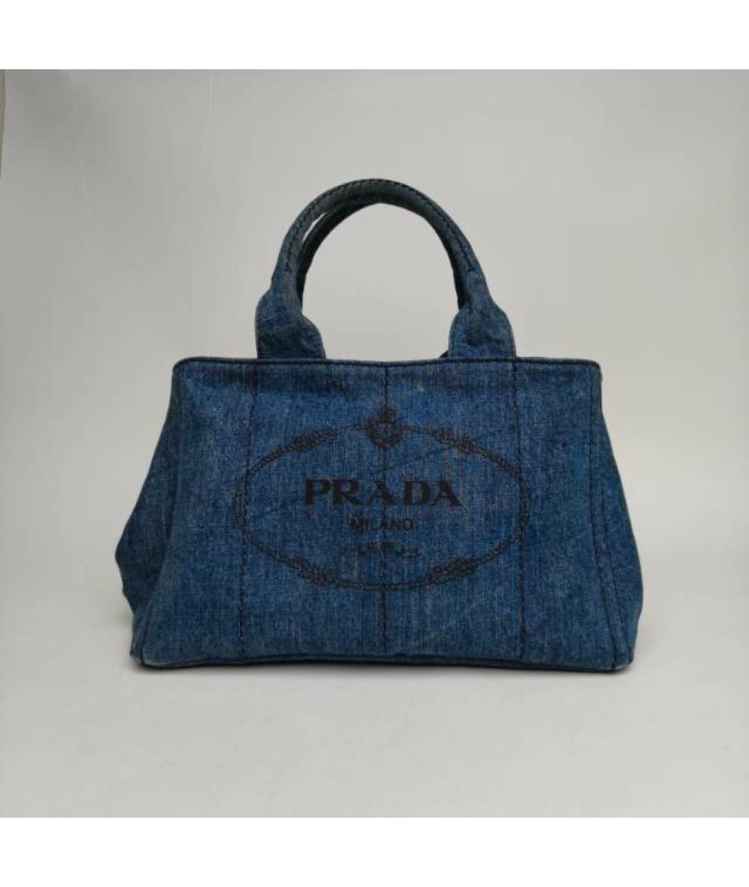 PRADA Синяя тканевая сумка через плечо, фото 8