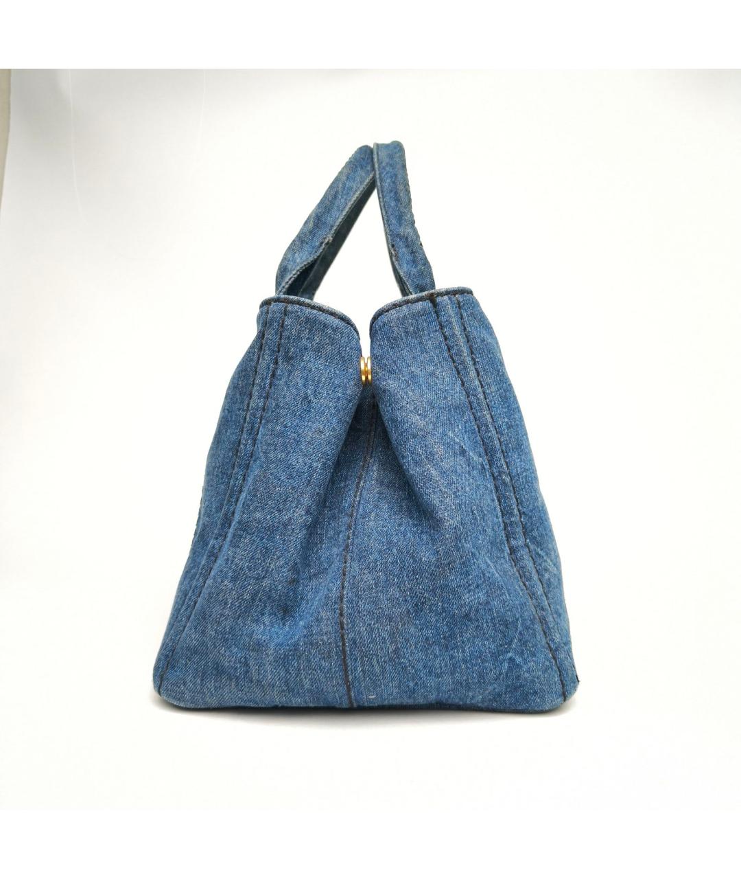 PRADA Синяя тканевая сумка через плечо, фото 5