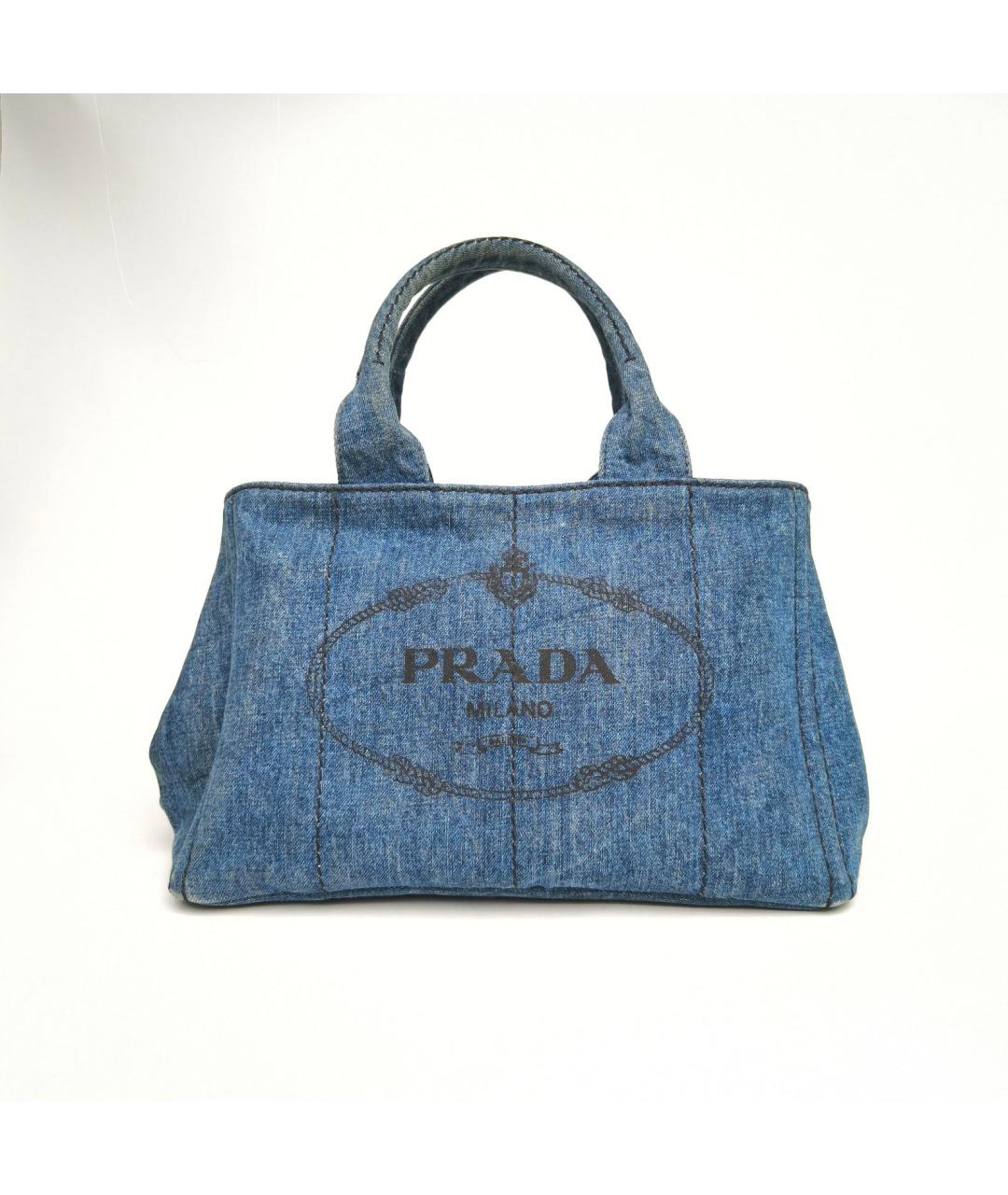 PRADA Синяя тканевая сумка через плечо, фото 2