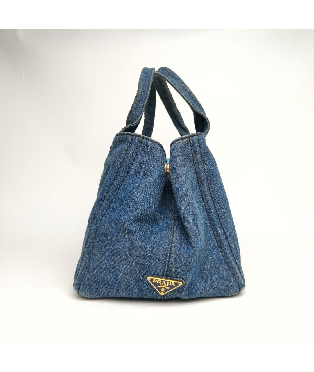 PRADA Синяя тканевая сумка через плечо, фото 3