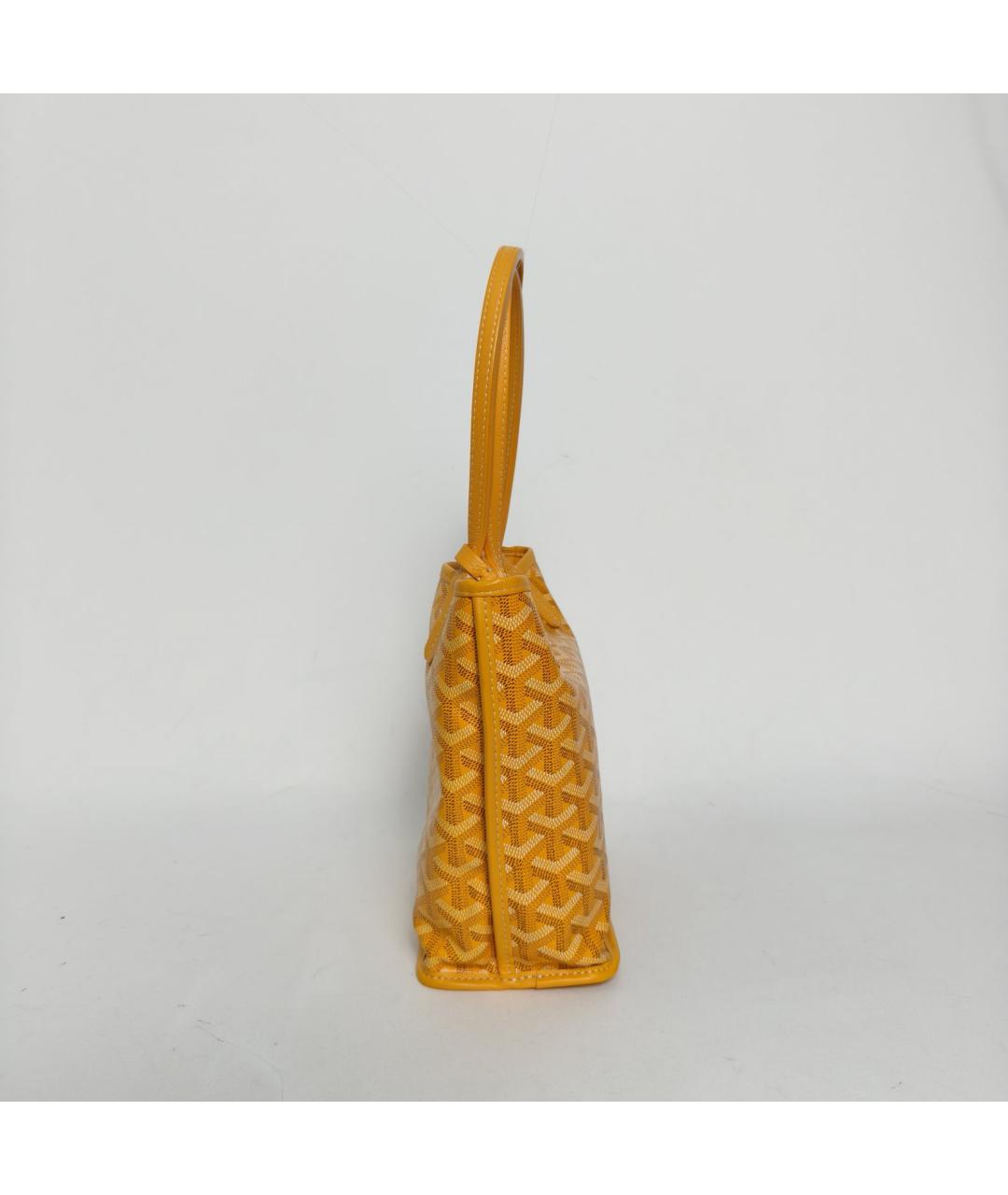 GOYARD Желтая сумка с короткими ручками, фото 5