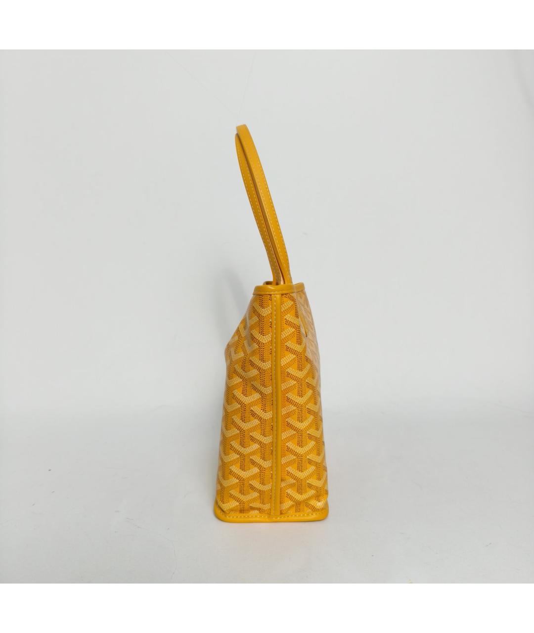 GOYARD Желтая сумка с короткими ручками, фото 3