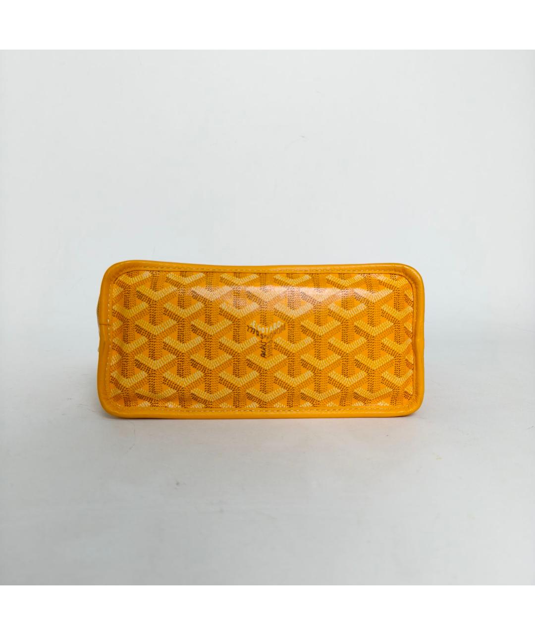 GOYARD Желтая сумка с короткими ручками, фото 6
