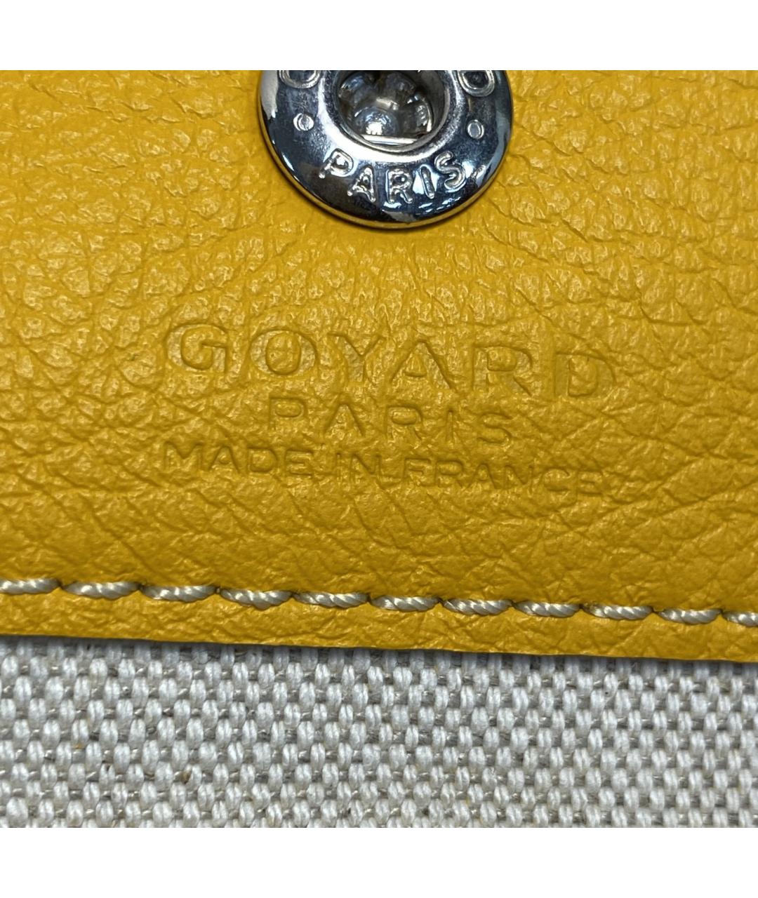 GOYARD Желтая сумка с короткими ручками, фото 9