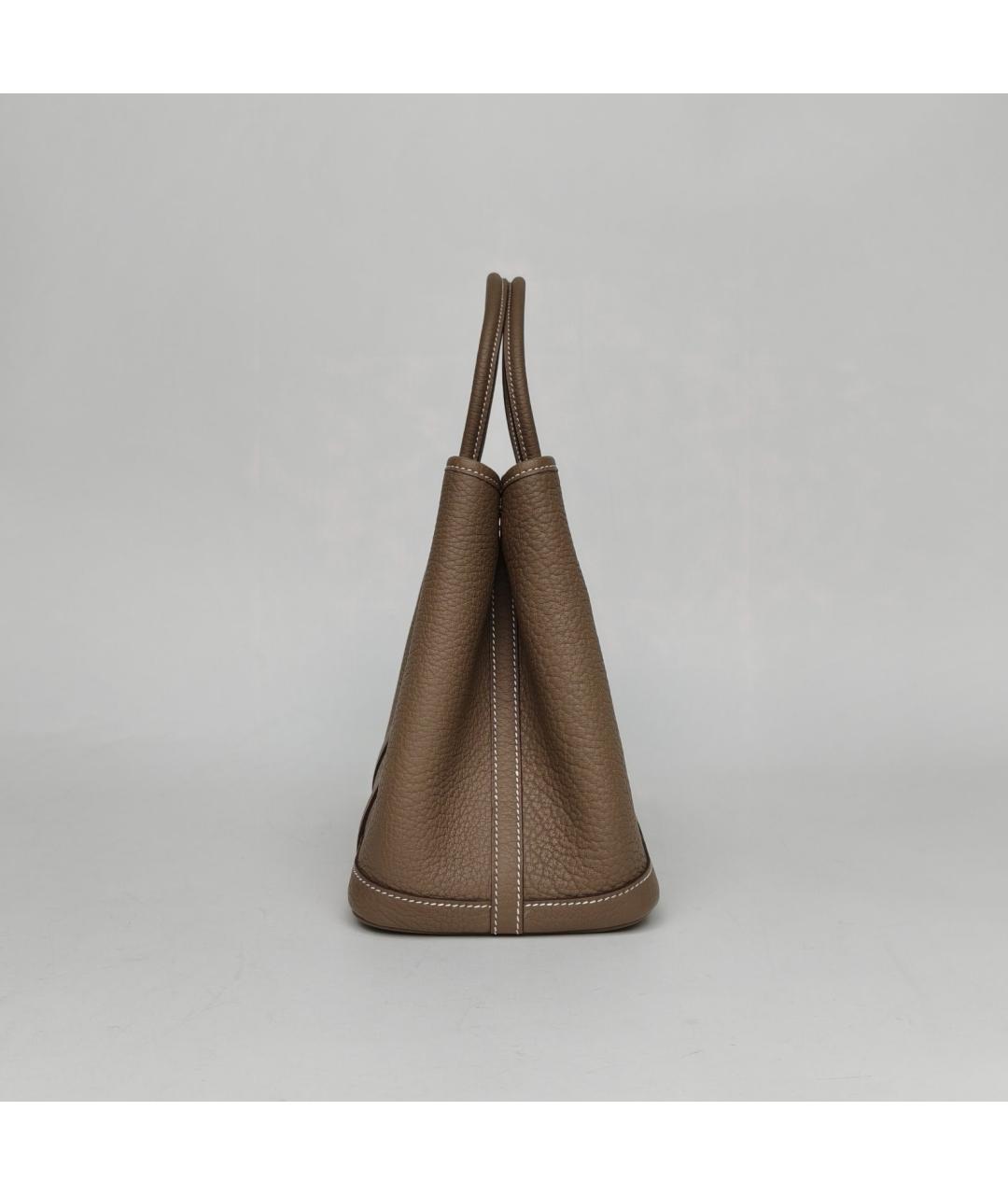 HERMES Коричневая кожаная сумка через плечо, фото 5