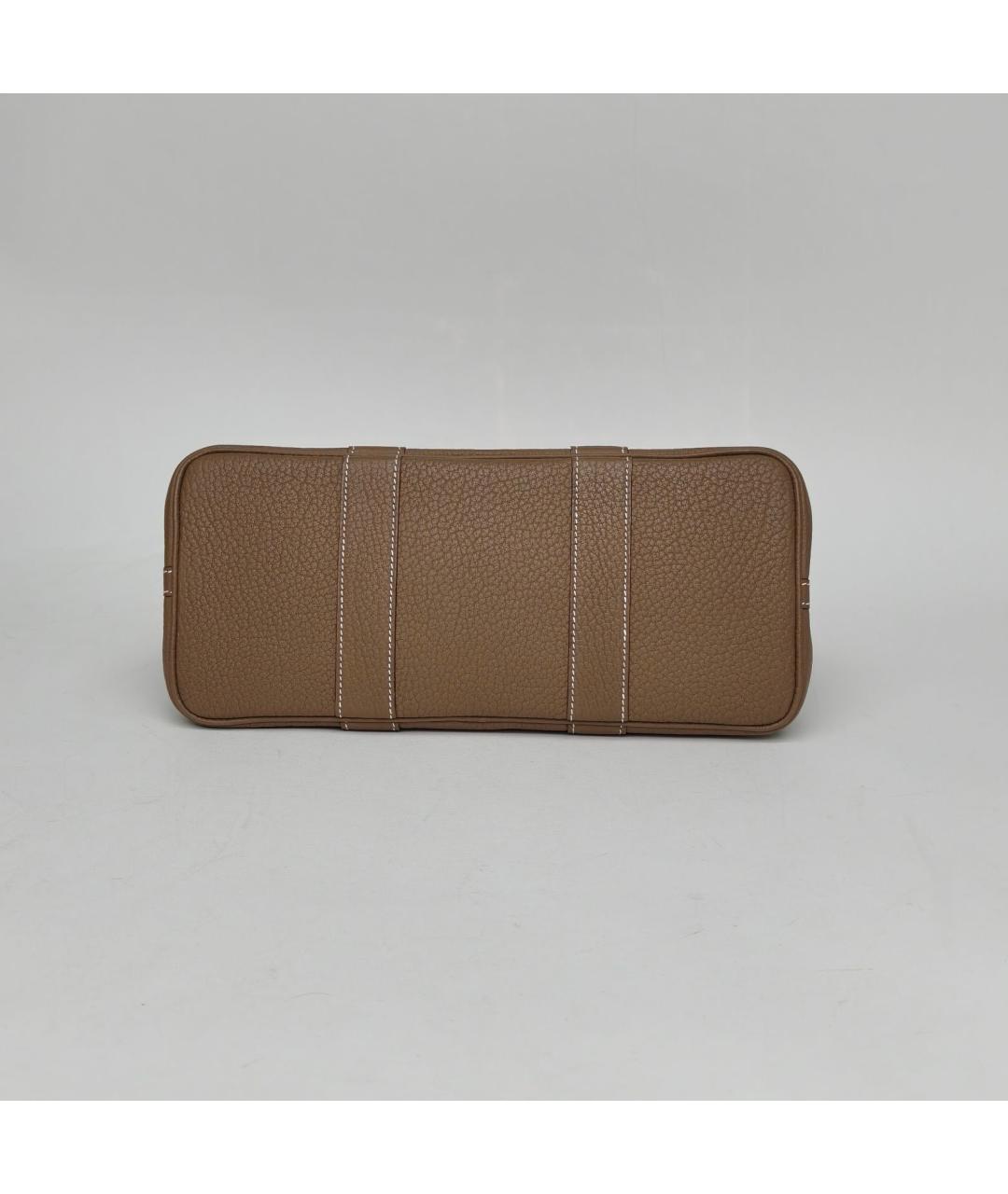 HERMES Коричневая кожаная сумка через плечо, фото 6