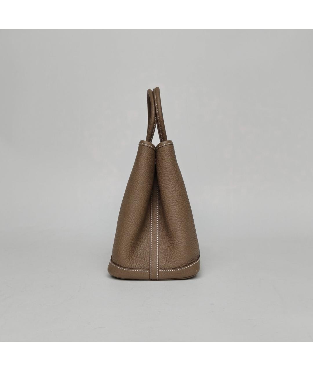 HERMES Коричневая кожаная сумка через плечо, фото 3