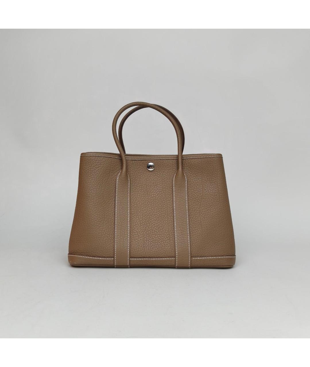 HERMES Коричневая кожаная сумка через плечо, фото 2