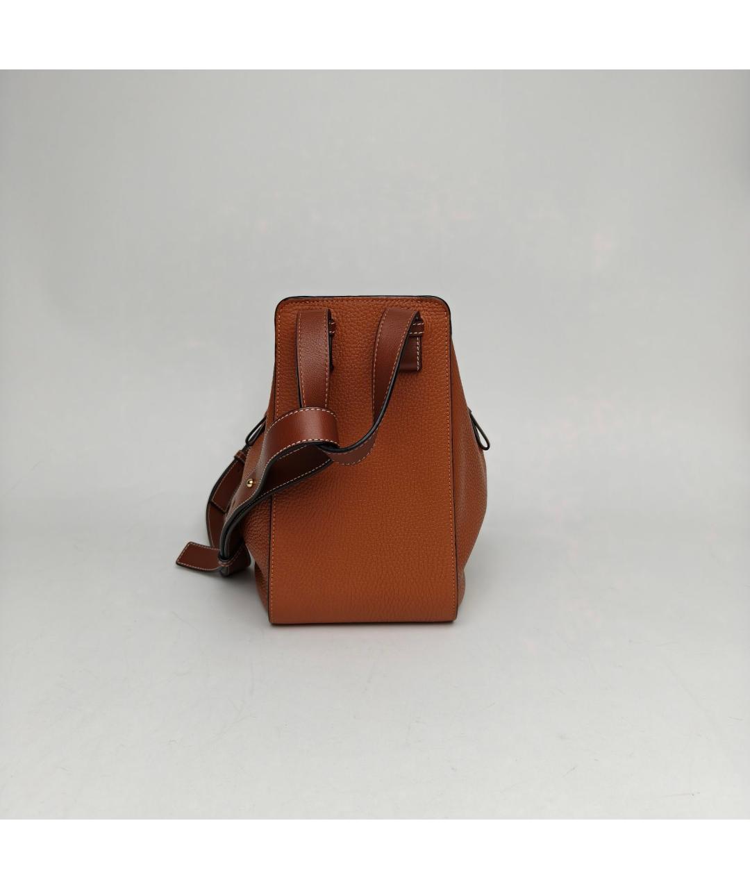 LOEWE Коричневая кожаная сумка через плечо, фото 3