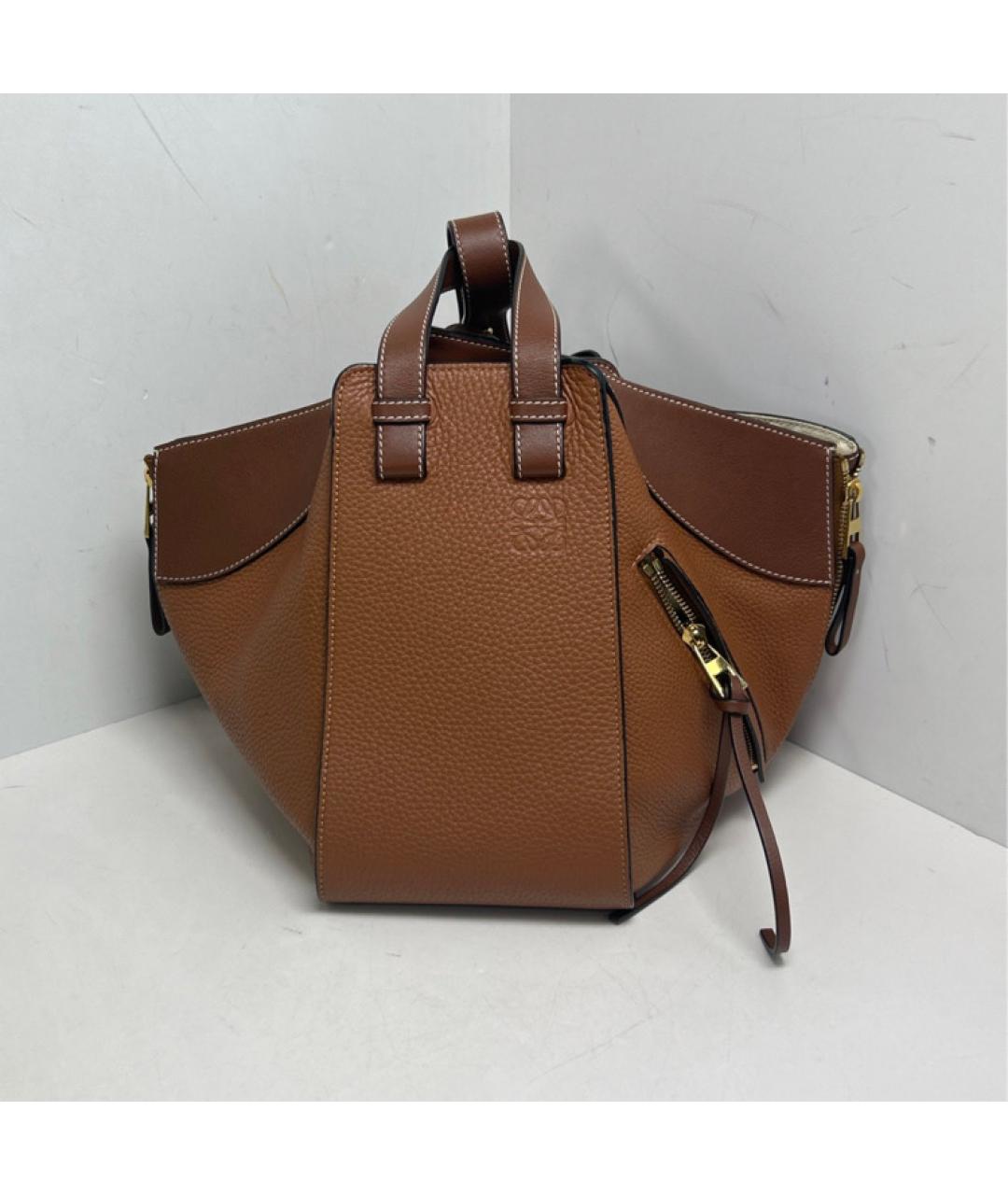 LOEWE Коричневая кожаная сумка через плечо, фото 8