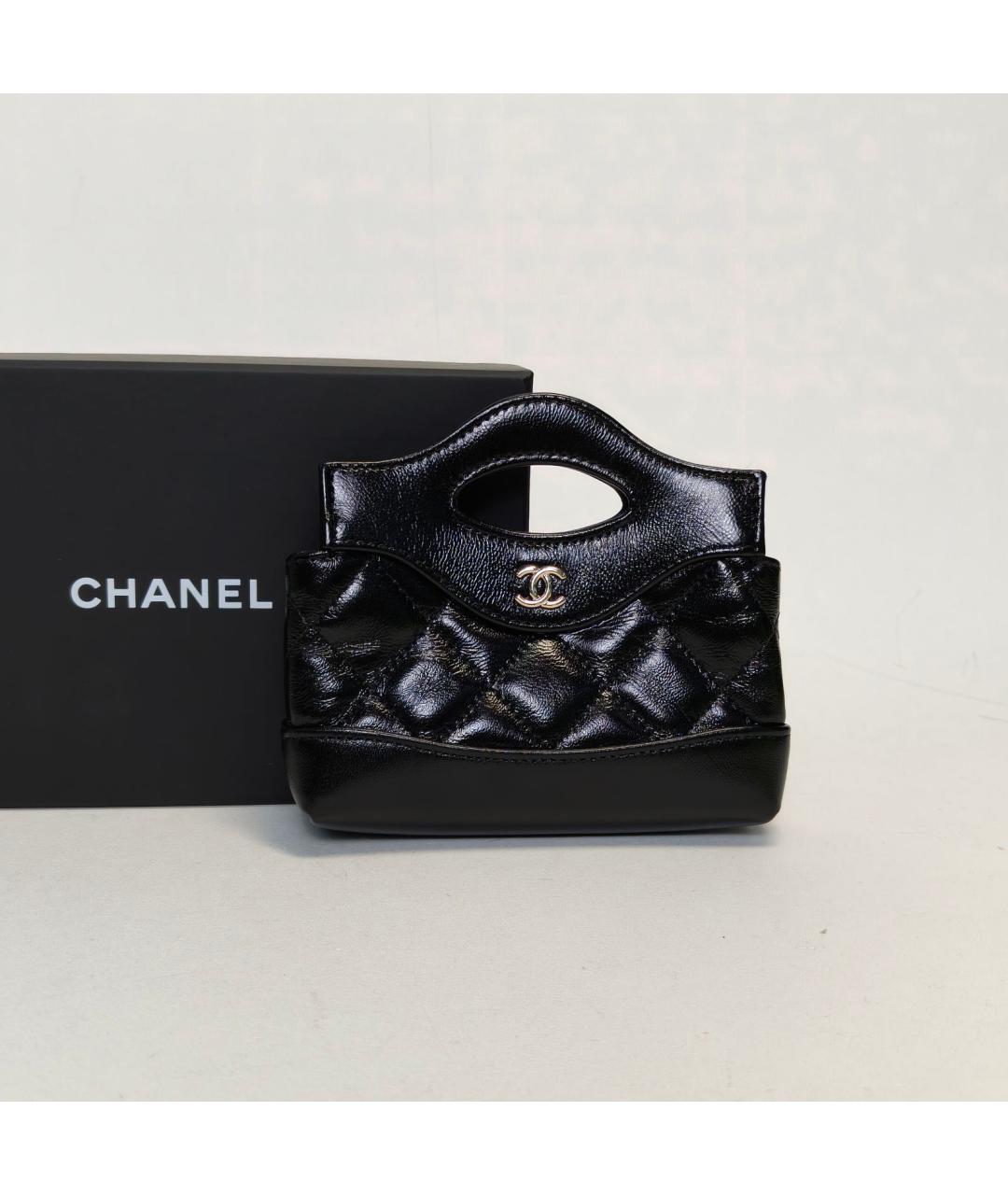 CHANEL Черная кожаная сумка через плечо, фото 9