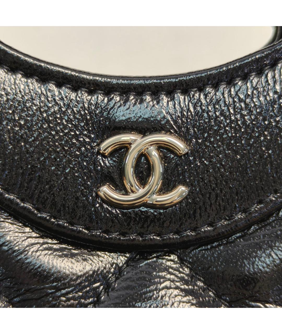 CHANEL Черная кожаная сумка через плечо, фото 7