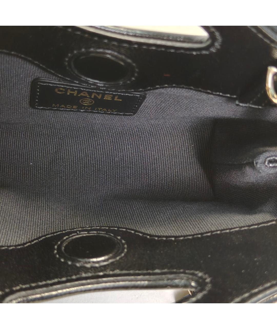CHANEL Черная кожаная сумка через плечо, фото 8