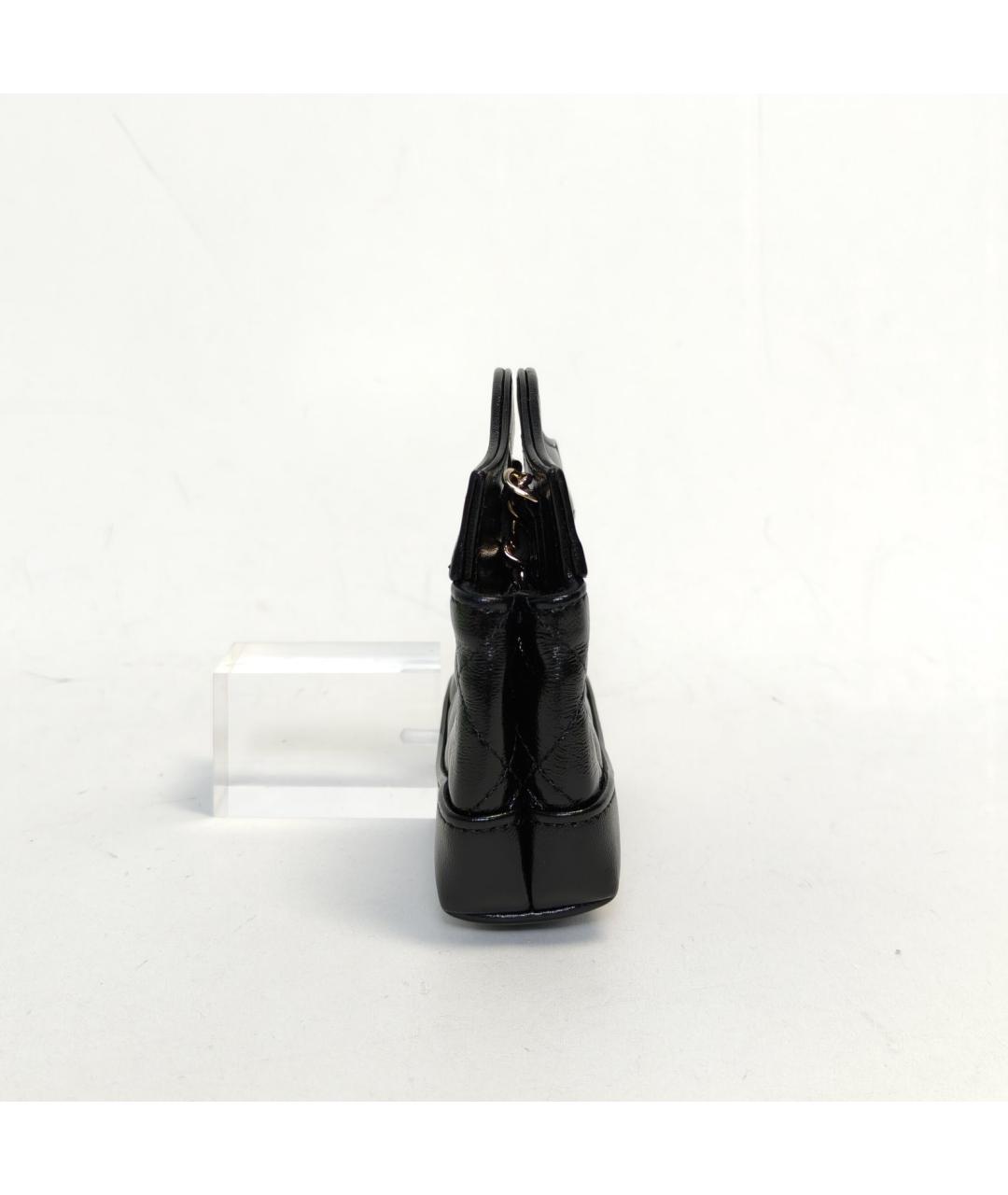 CHANEL Черная кожаная сумка через плечо, фото 3