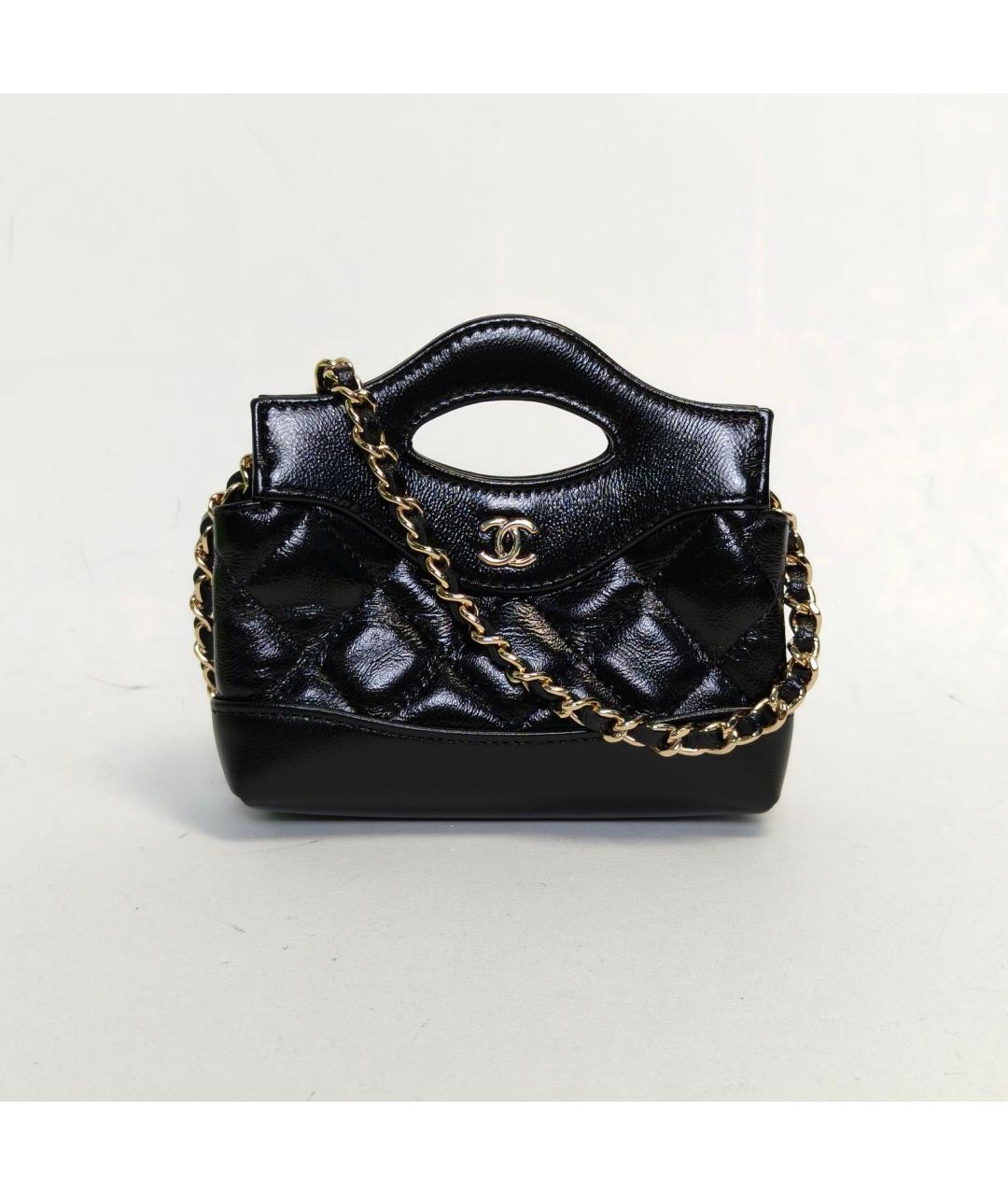 CHANEL Черная кожаная сумка через плечо, фото 2