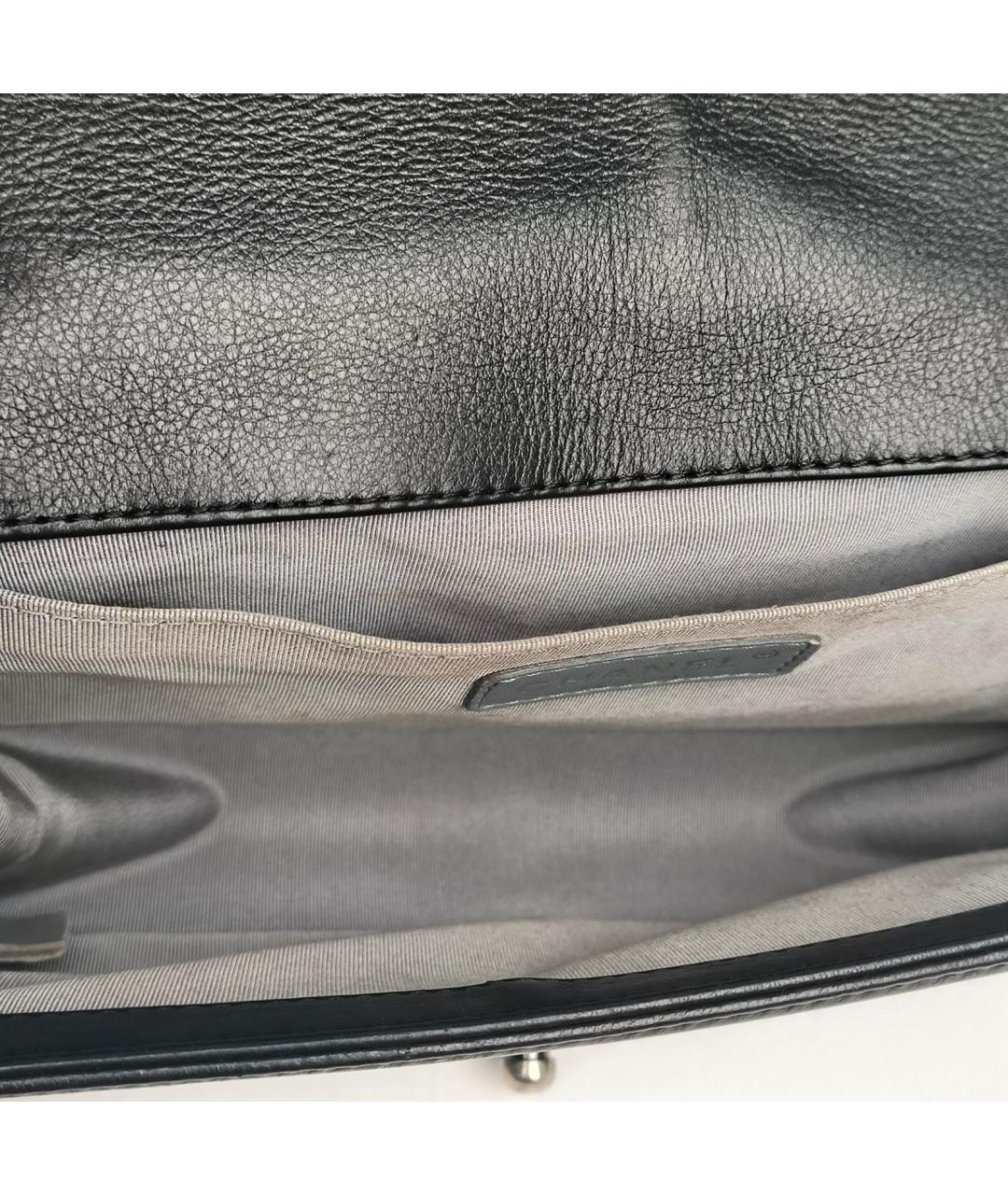 CHANEL Черная кожаная сумка через плечо, фото 7