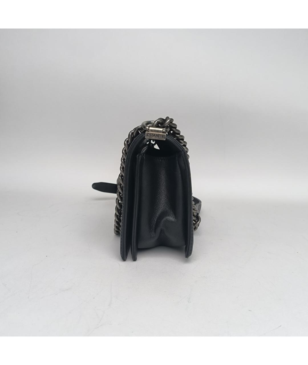 CHANEL Черная кожаная сумка через плечо, фото 5