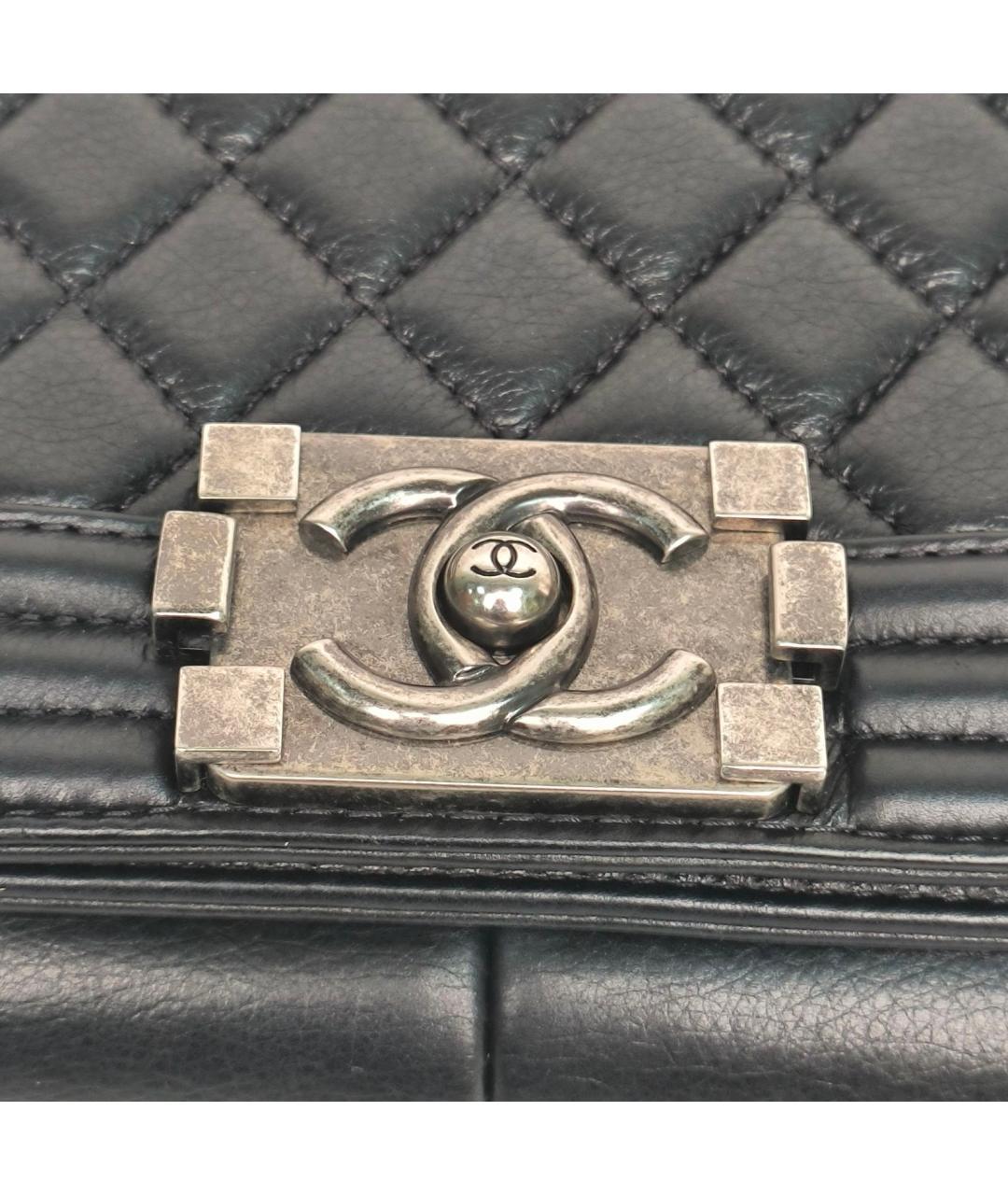 CHANEL Черная кожаная сумка через плечо, фото 8