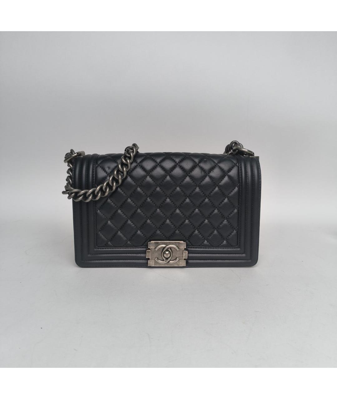 CHANEL Черная кожаная сумка через плечо, фото 9