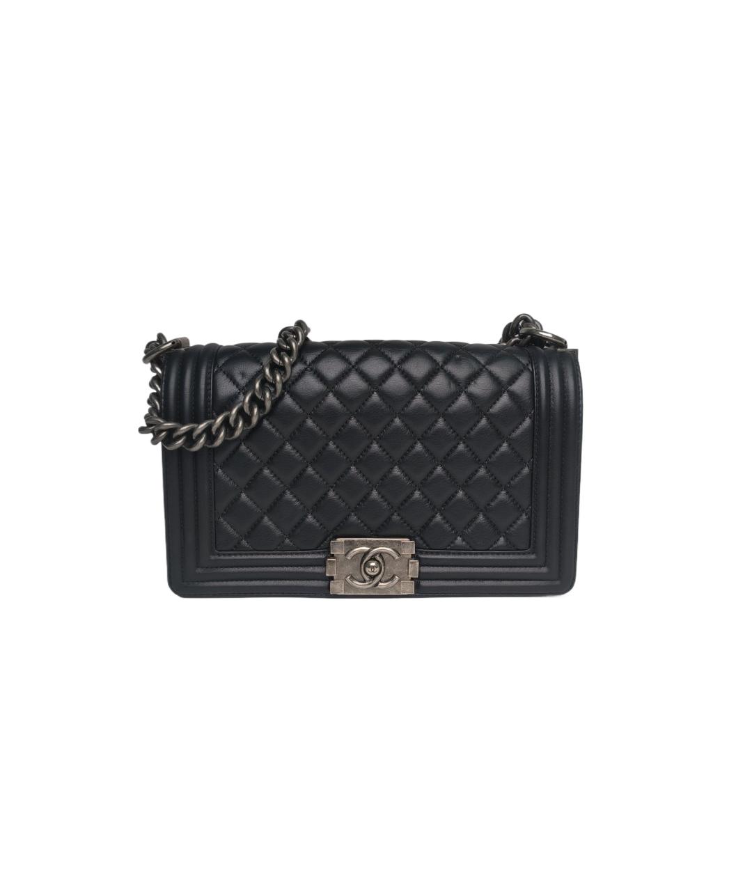 CHANEL Черная кожаная сумка через плечо, фото 1