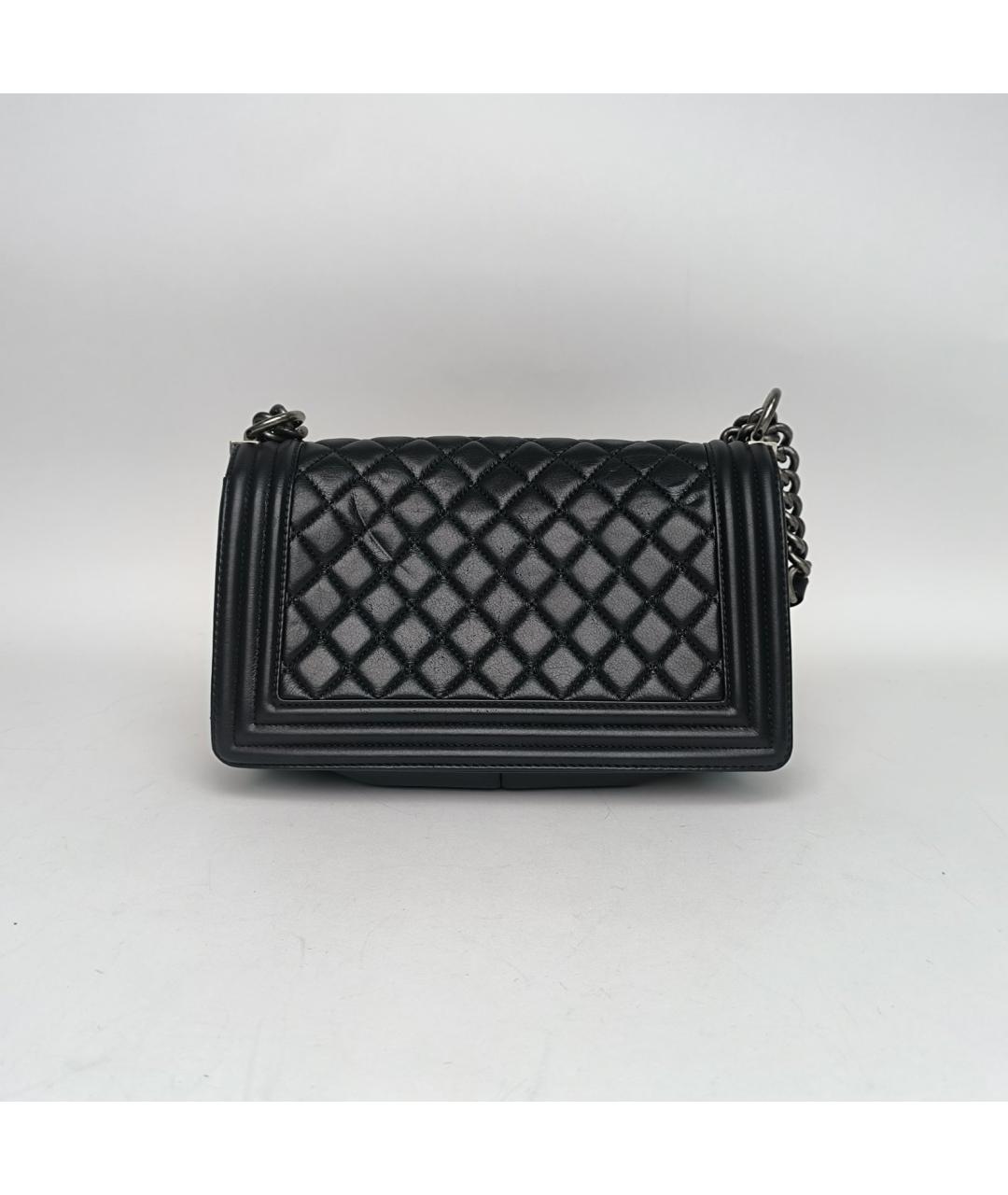 CHANEL Черная кожаная сумка через плечо, фото 4