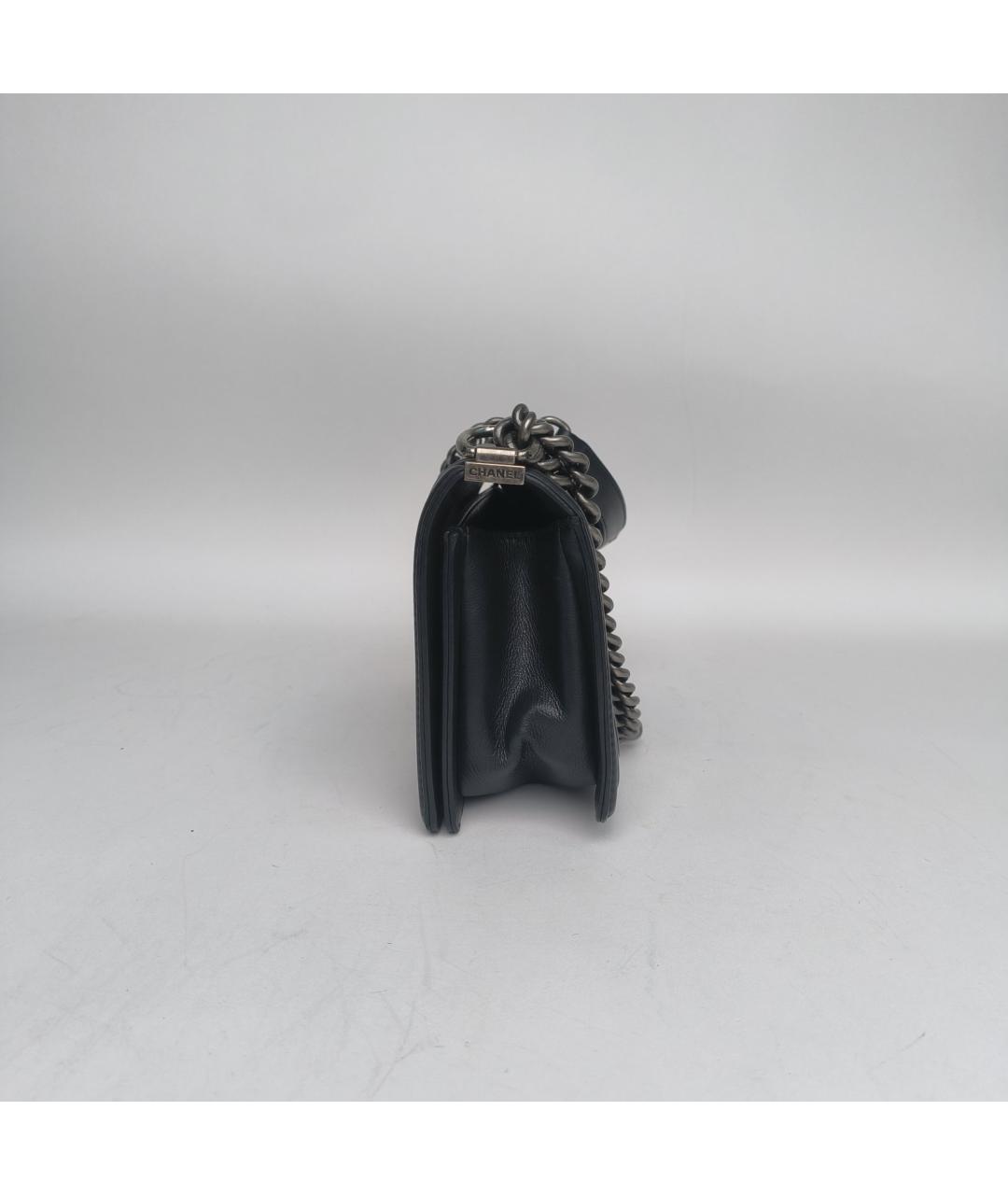 CHANEL Черная кожаная сумка через плечо, фото 3