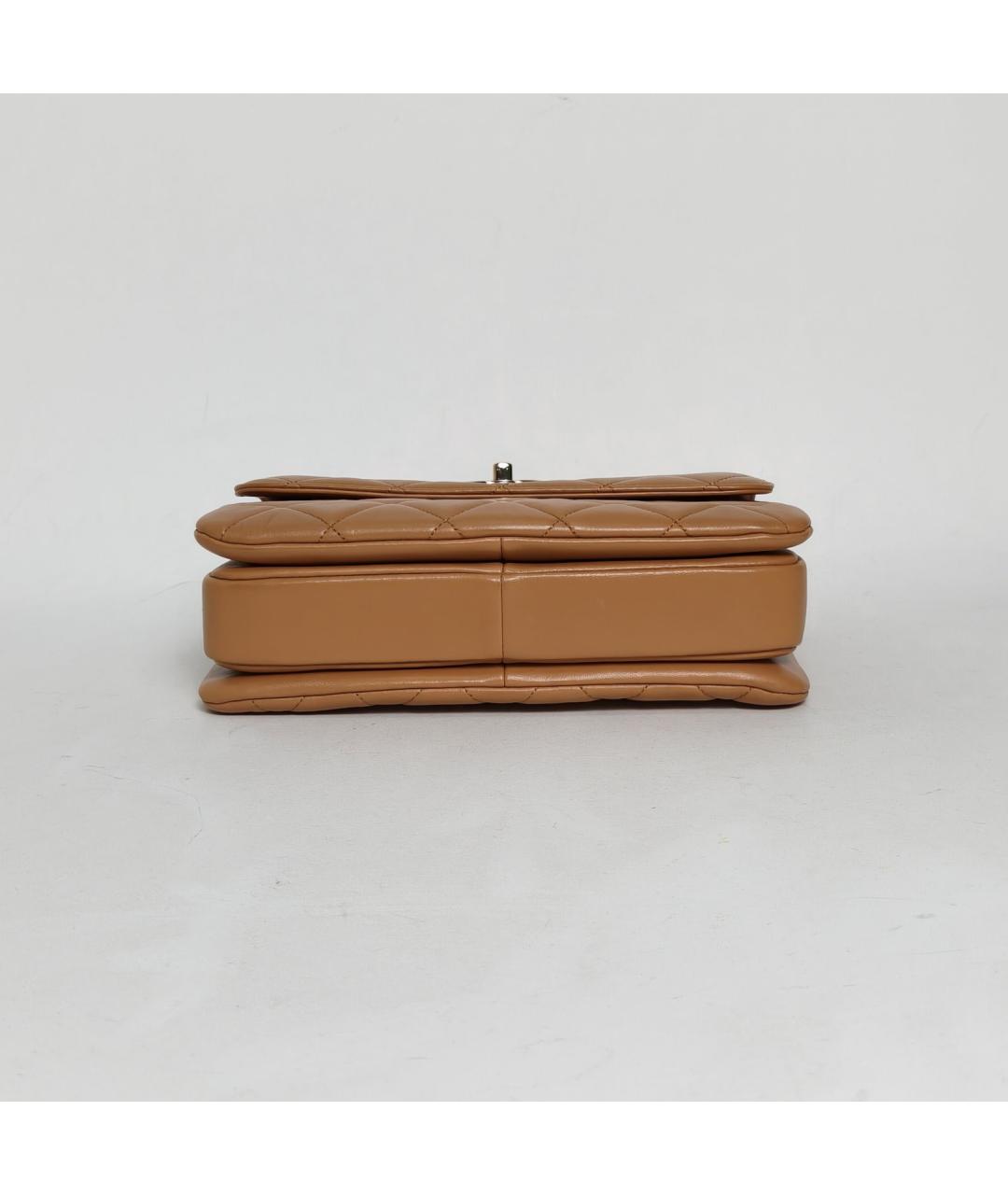 CHANEL Коричневая кожаная сумка через плечо, фото 6