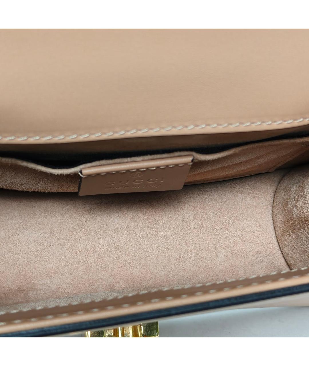 GUCCI Коричневая кожаная сумка через плечо, фото 5
